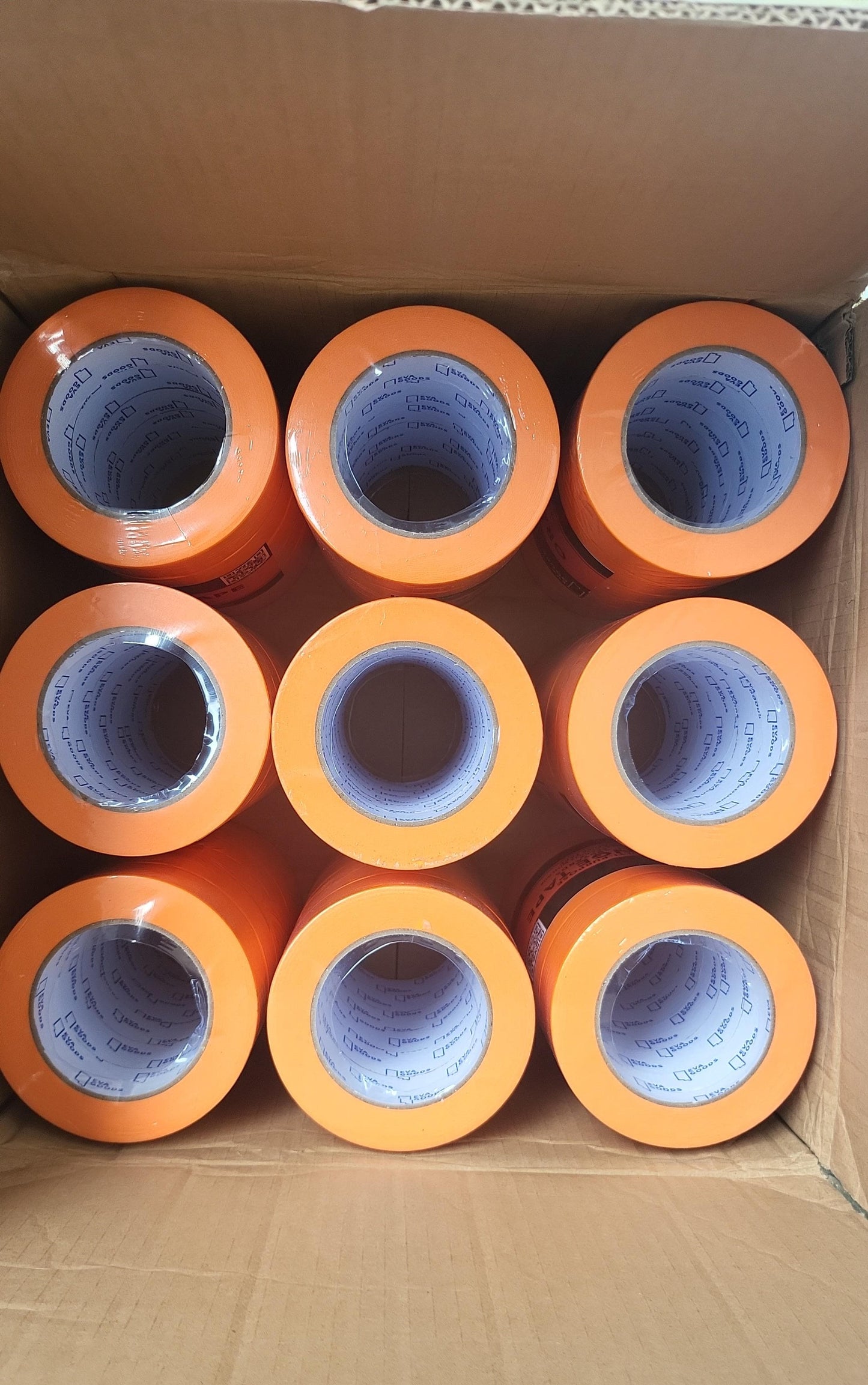 6 Pack 2 inches - Orange Tape