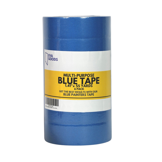 6 Pack - 1 1/2 inches Blue Masking Tape 1.41 inches